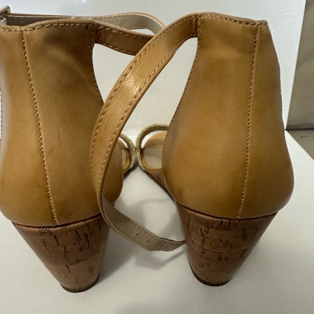 BC Tan Woven Strap Wedge Sandals - Picture 9 of 9